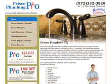 Tablet Screenshot of friscoplumbingpro.com